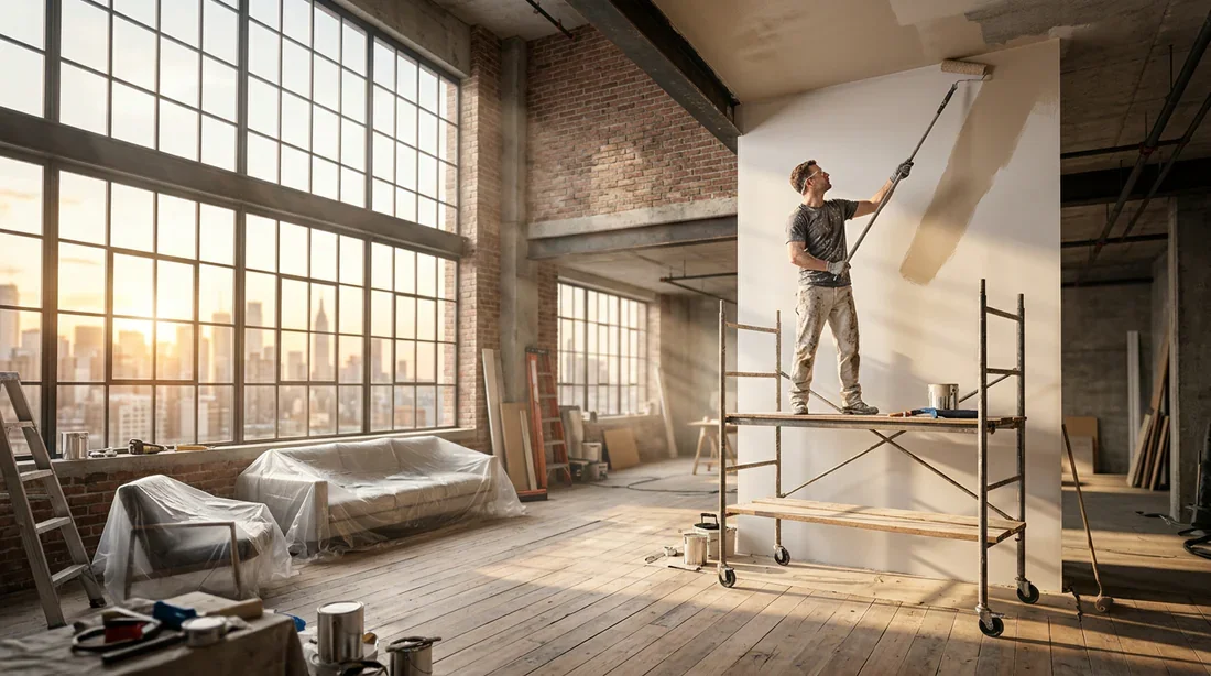 Peut-on peindre mur et plafond en même temps pour ses travaux