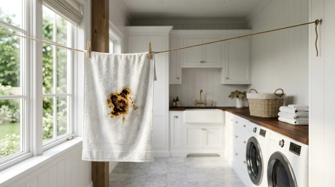 Comment enlever une tache marron sur le linge après lavage