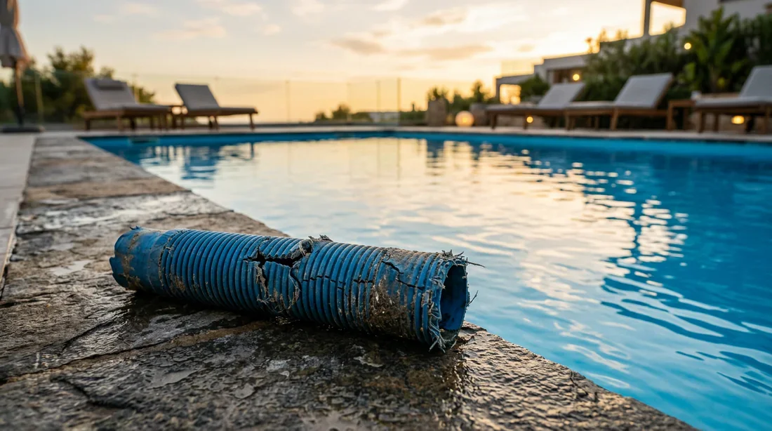 Tuyau piscine abimé par le chlore que faire pour réparer